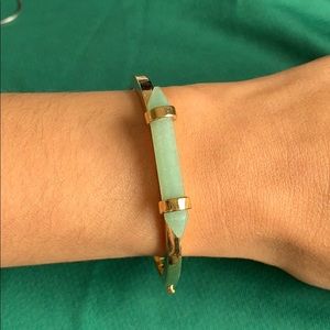 Coach Gold Bracelet with Jade Stone